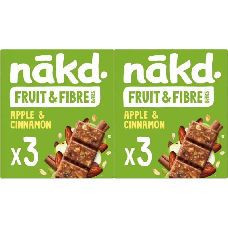 Fruit & fibre bars apple & cinn 2-pack