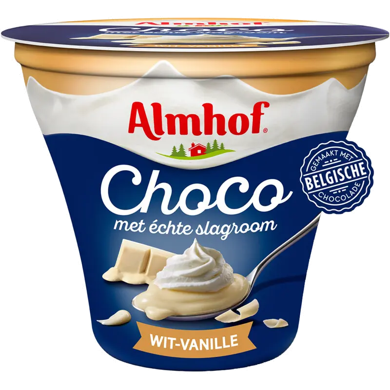 Choco met slagroom wit vanille