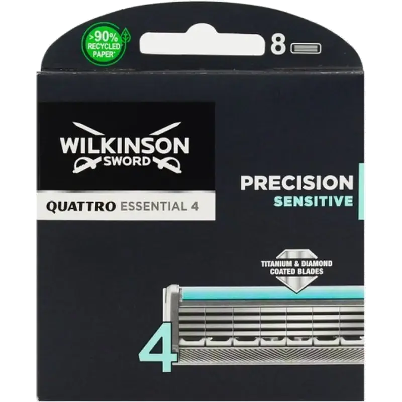 Quattro Titanium Sensitive navulmesjes - 8 stuks