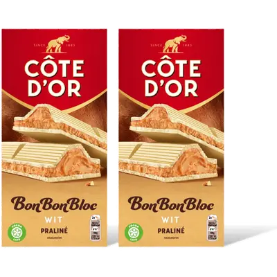 BonBonBloc praliné wit 2-pack