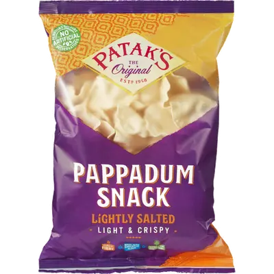 Pappadum snack lightly salted