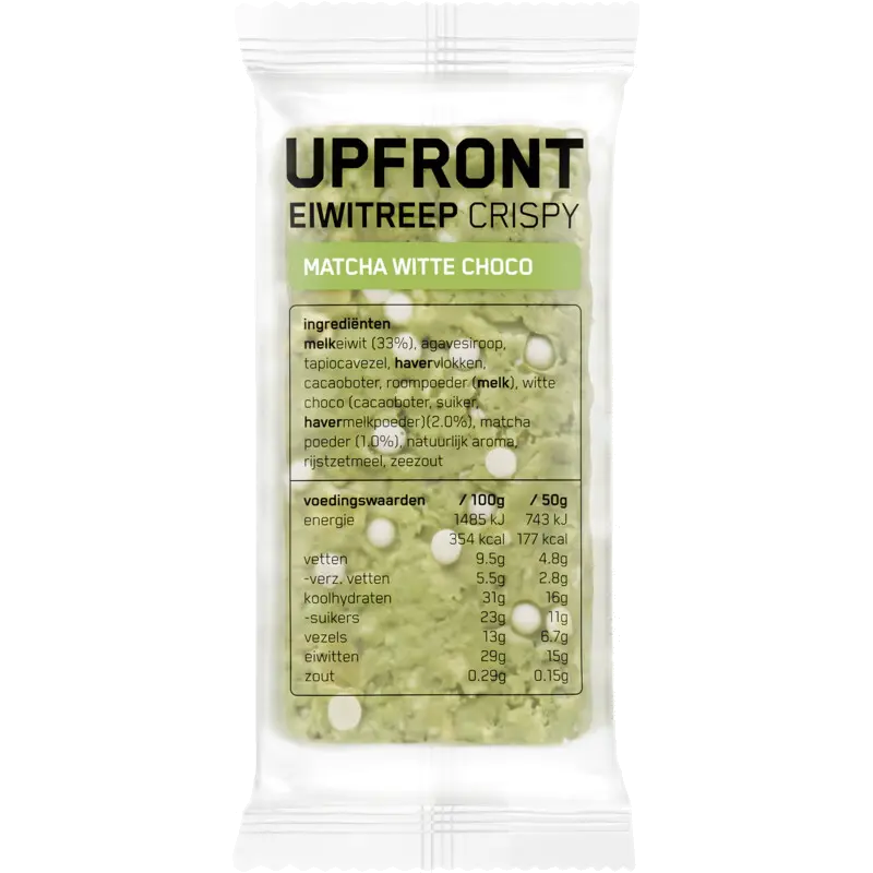 Eiwitreep Crispy Matcha Witte Choco