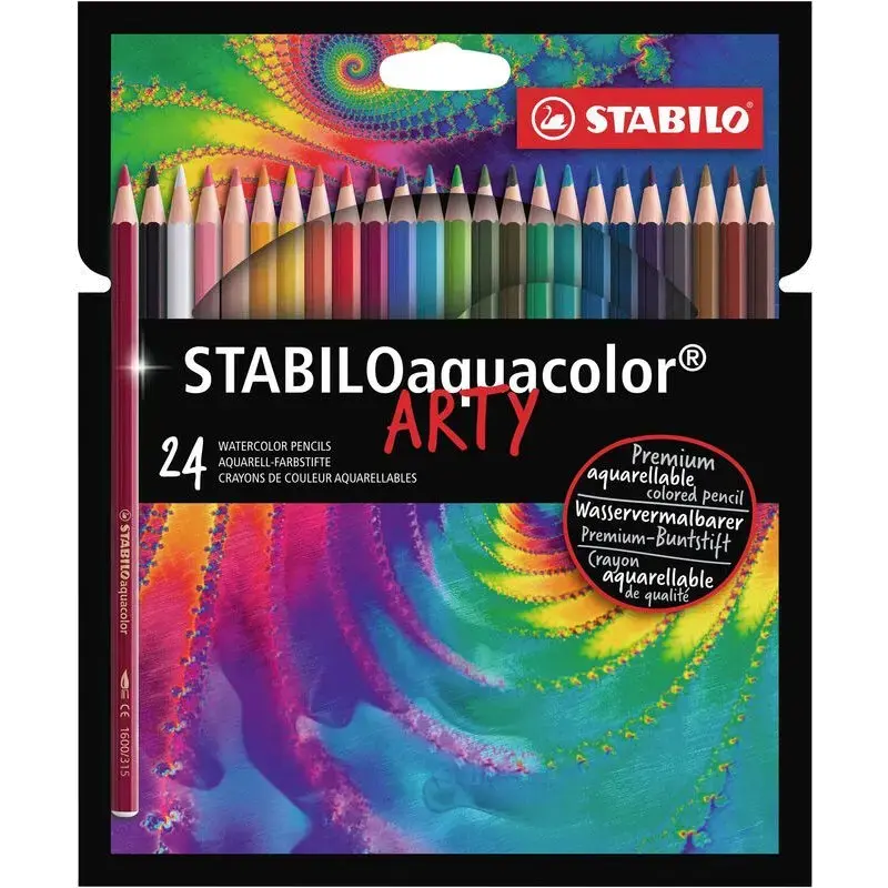 aquacolor - Aquarelpotlood - ARTY - Set van 24 - Assorti kleuren