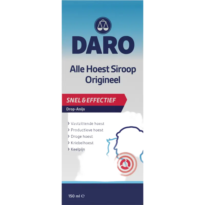 3x Daro Alle Hoest Siroop 150 ml