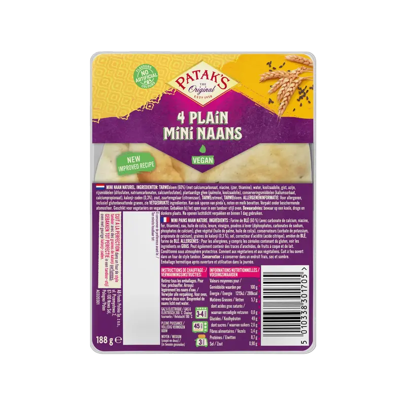 Mini naan naturel