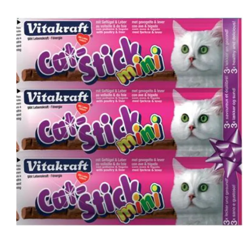 Kattensnacks stick mini gevogelte lever 3 stuks