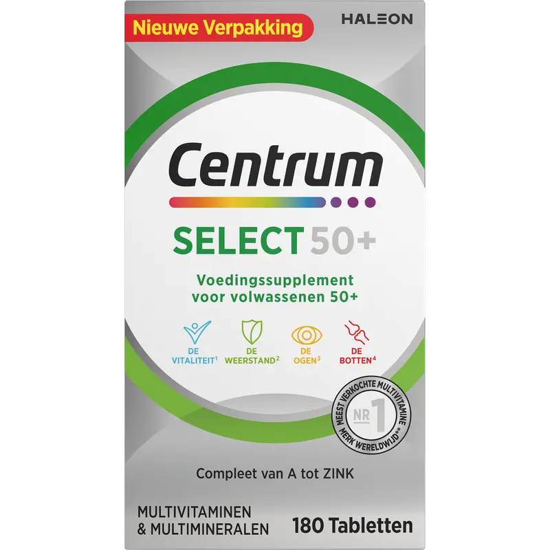 Select 50+ Multivitaminen Tabletten 180 stuks