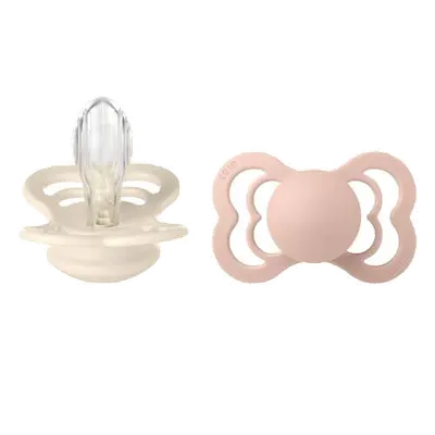 Supreme fopspeen - maat 2 - Ivory / Blush (2 stuks)
