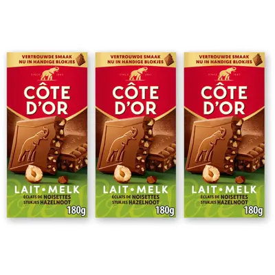 melk stukjes hazelnoot 3-pack
