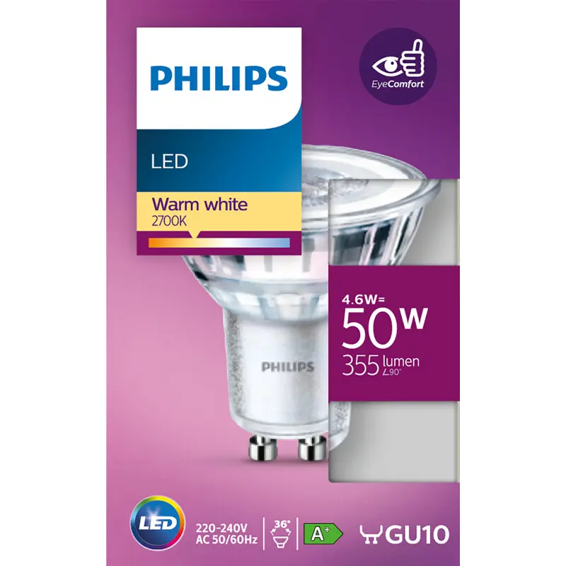 Ledspot - Warm Wit - Gu10 - 5w