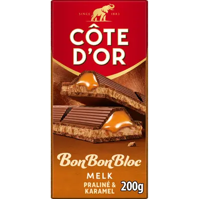 BonBonBloc chocoladereep praliné karamel