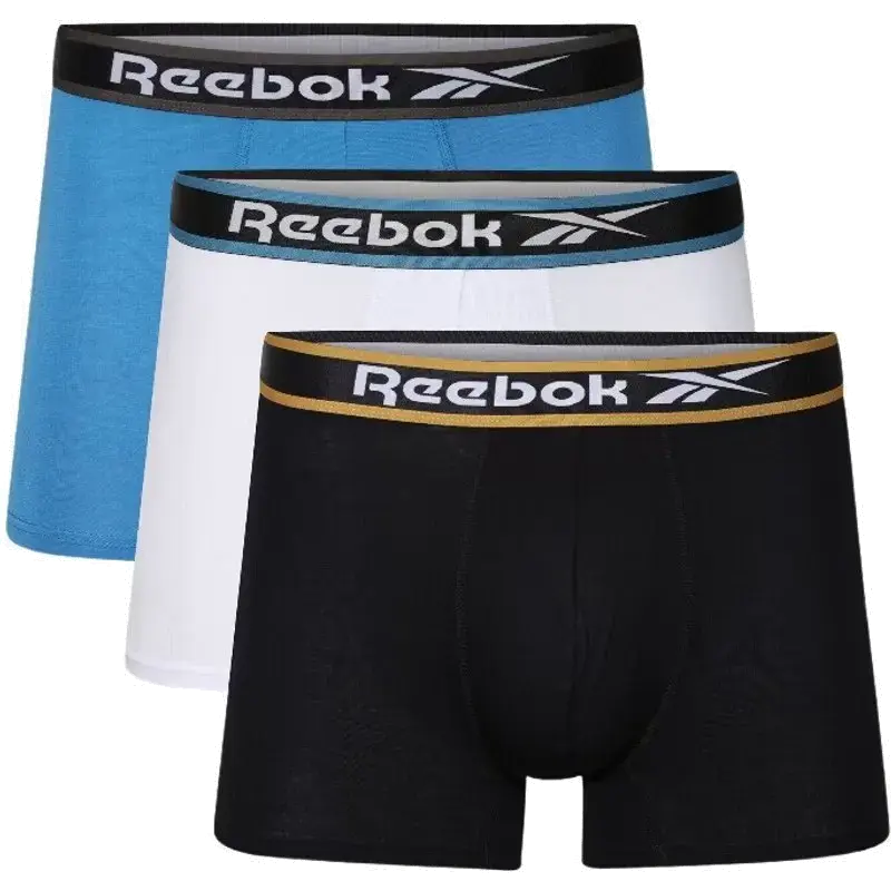 RBK Trunks boxershorts BALEN - zwart/wit/blauw Slate - S
