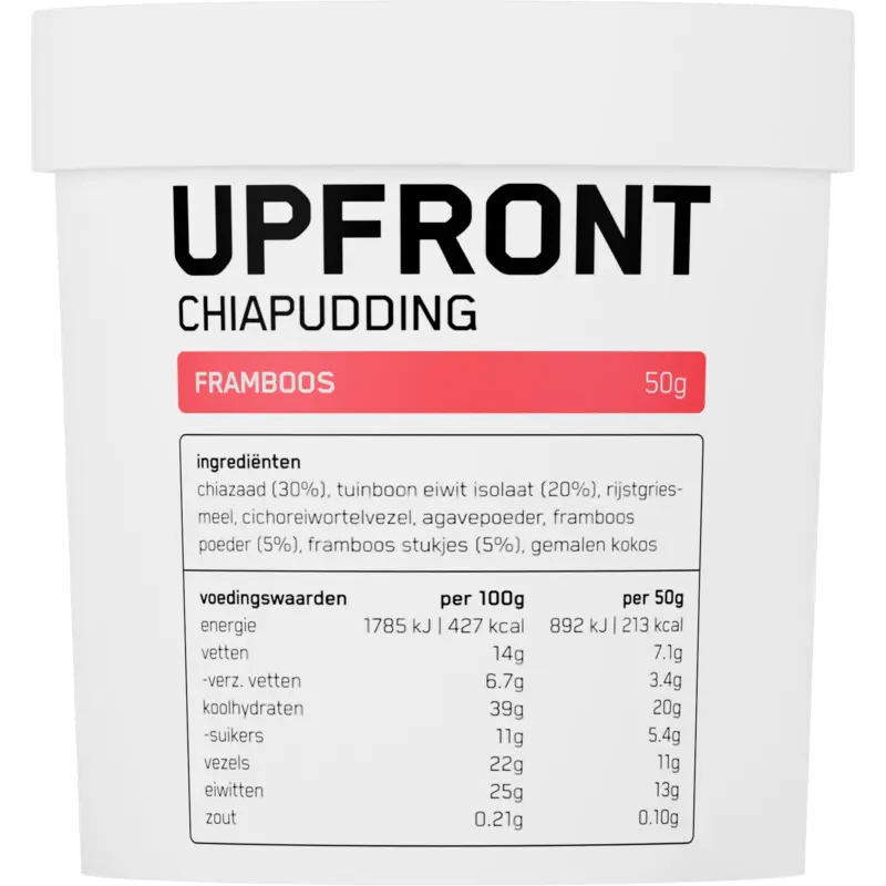 Chiapudding cup framboos smaak