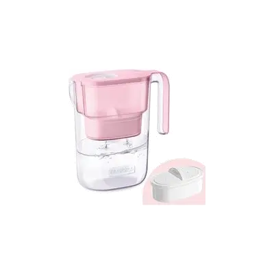 Elfin koelkast waterfilterkan met 1 x 90 dagen filterpatroon, vermindert fluoride, chloor en meer, 2,5 L, NSF-gecertificeerd, BPA-vrij, roze (Vervangend filter: WD-PF-01 A Plus)