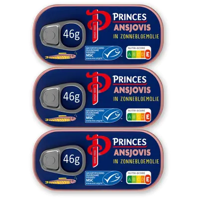 Ansjovisfilets in zonnebloemolie 3-pack