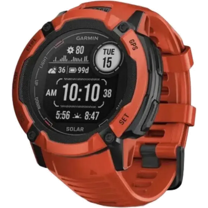 Instinct 2X Solar - 50 mm - Oneindige batterijduur met zonne-energie - Vlamrood
