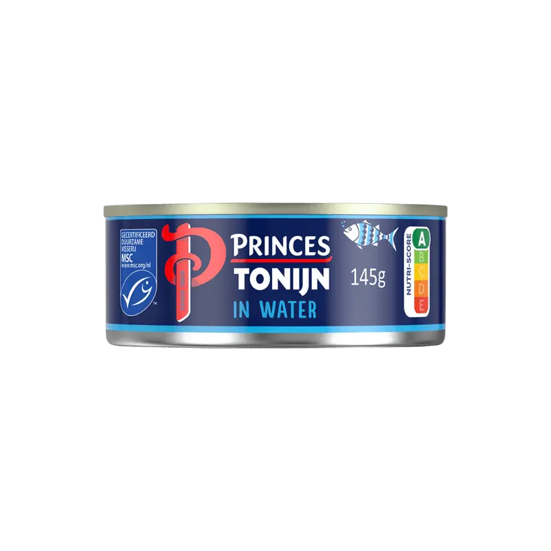 Tonijnstukken in water