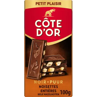Pure Chocolade Met Hele Hazelnoten 100g
