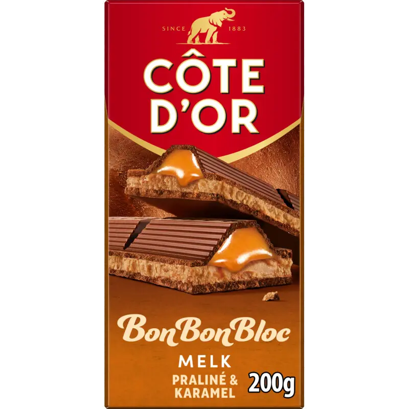 BonBonBloc chocoladereep praliné karamel