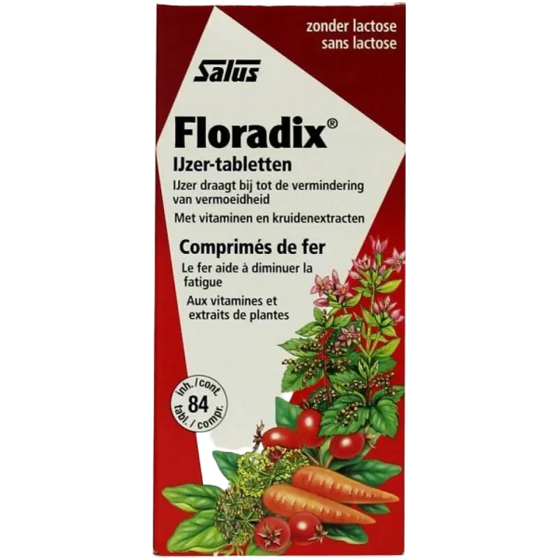 2x Floradix IJzer 84 tabletten