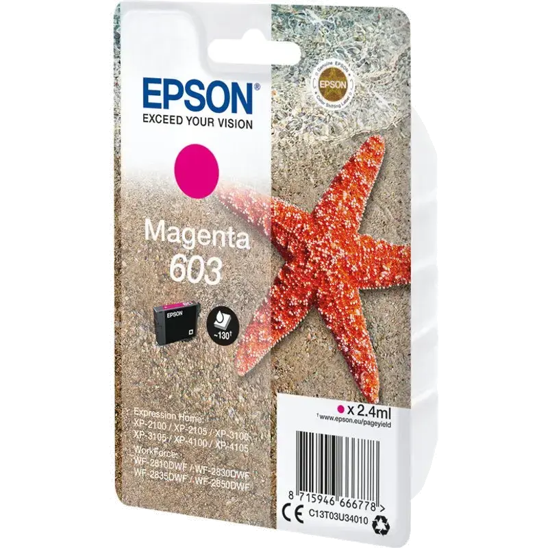 C13T03U34020 inktcartridge 1 stuk origineel standaardcapaciteit magenta
