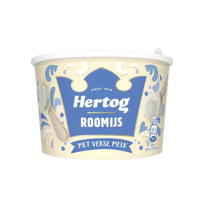 Hertog roomijs beker