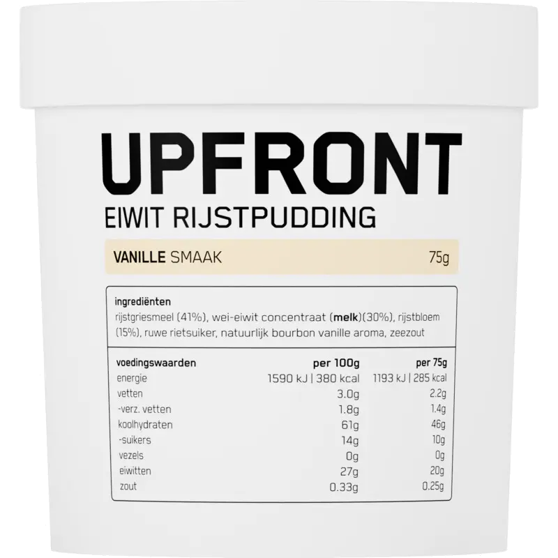 Eiwit rijstpudding vanille smaak