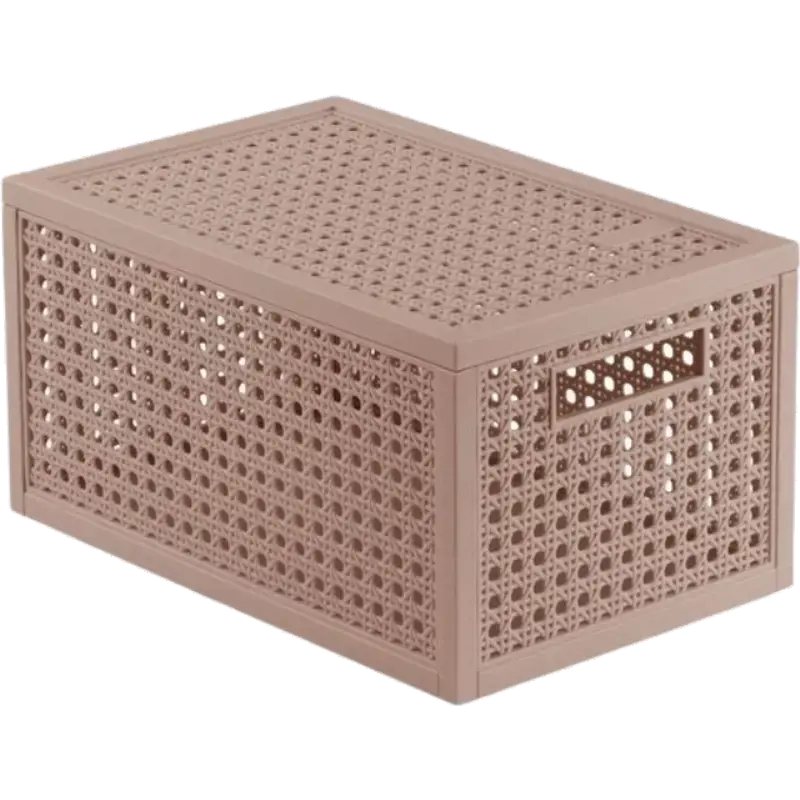 Kaya opbergmand - 7 liter - 18,8 x 30 x 15,4 cm - warm taupe - premium opbergoplossing, duurzaam kunststof, moderne huisorganisatie