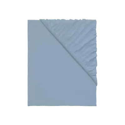 Jersey hoeslaken 140-160 x 200 cm (Blauw)