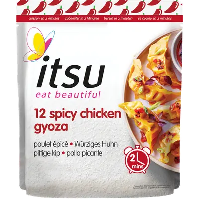 Spicy chicken gyoza