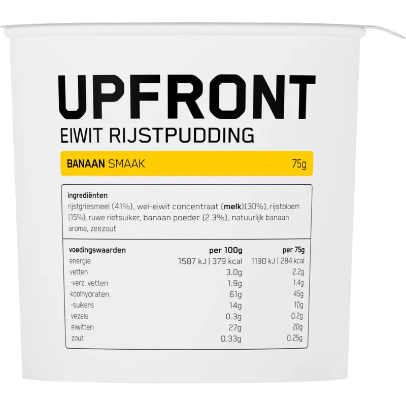 Eiwit rijstpudding banaan smaak
