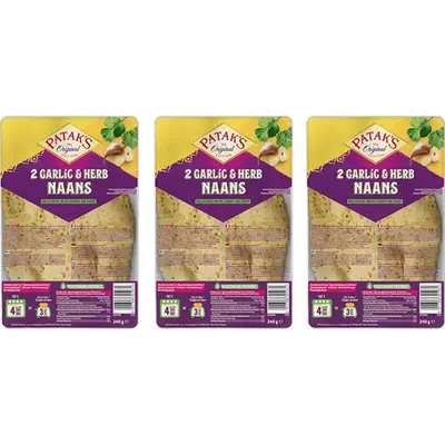 Naan garlic & coriander 3-pack