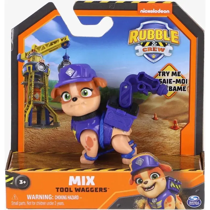 Rubble & Crew actie pup figuur - blauw, 21 cm
