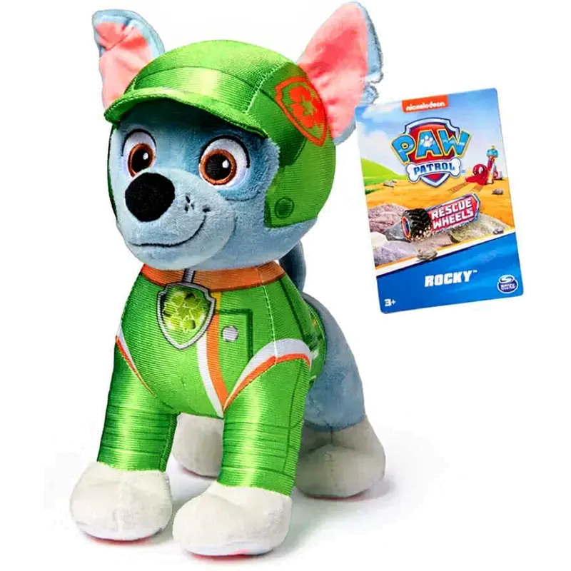 Reddingswielen pluche speelgoed Rocky - 19 cm, meerkleurig