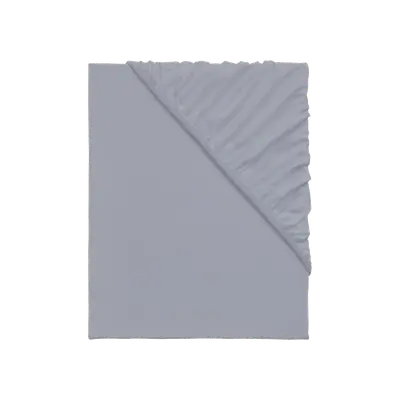 Jersey hoeslaken 140-160 x 200 cm (Grijs)