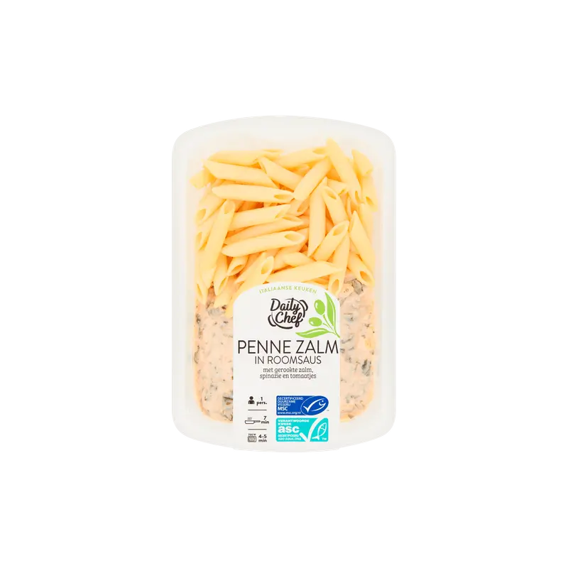 Penne gerookte zalm