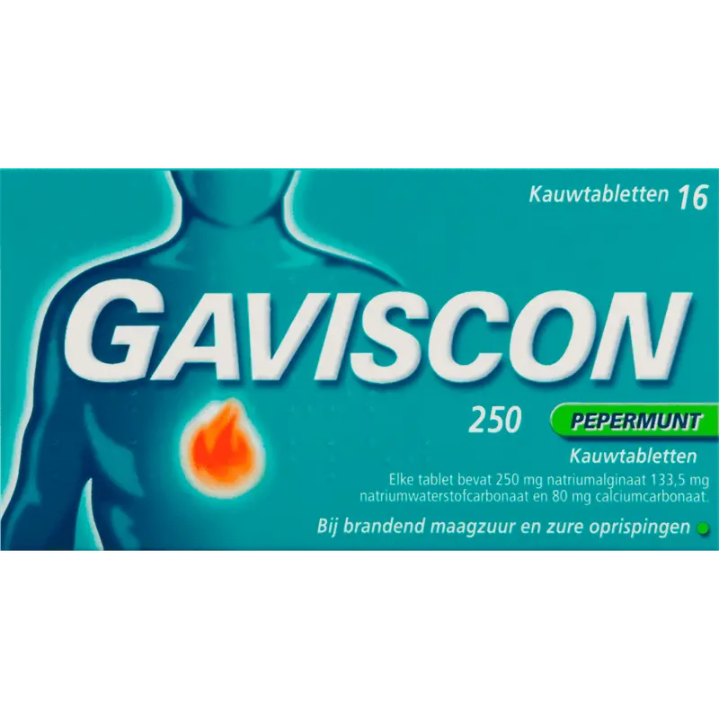 Gaviscon 250 mg Pepermunt