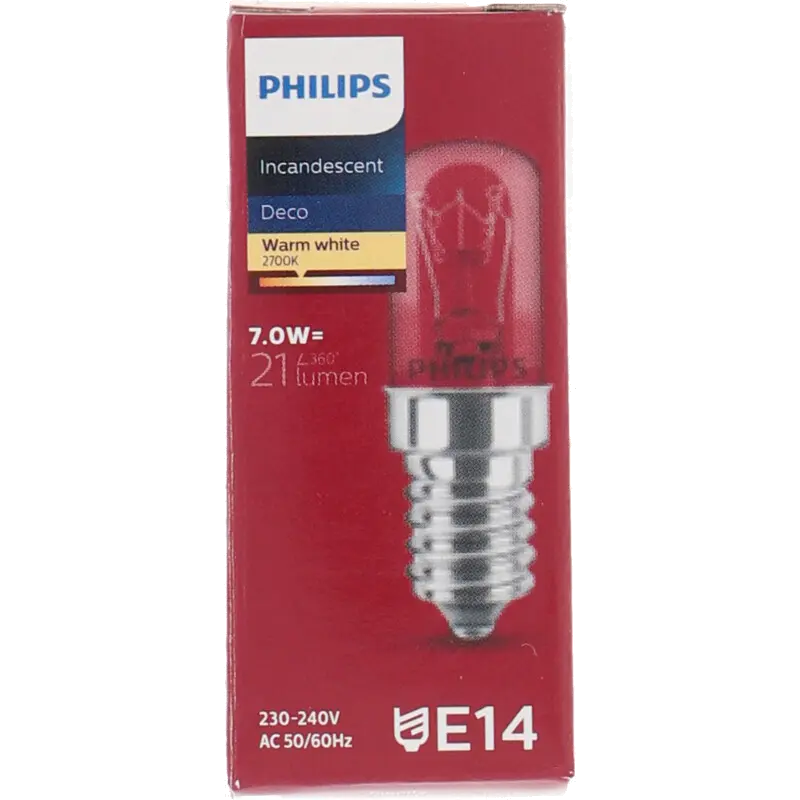 Incandescent lamp warm white 7W dimbaar