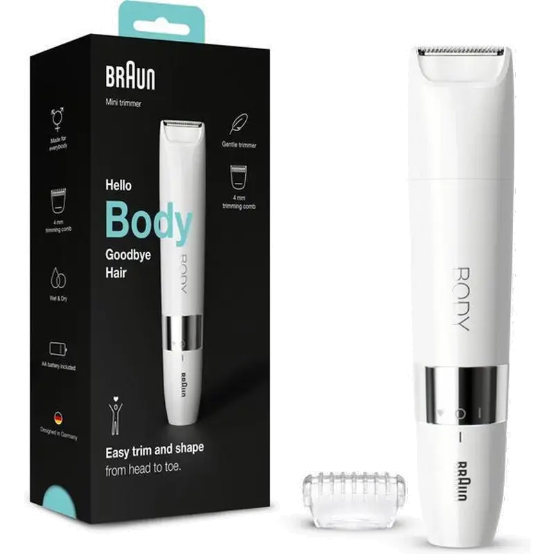 Body BS1000 - Minitrimmer - Elektrische ontharing - Vrouwen en mannen - Wit