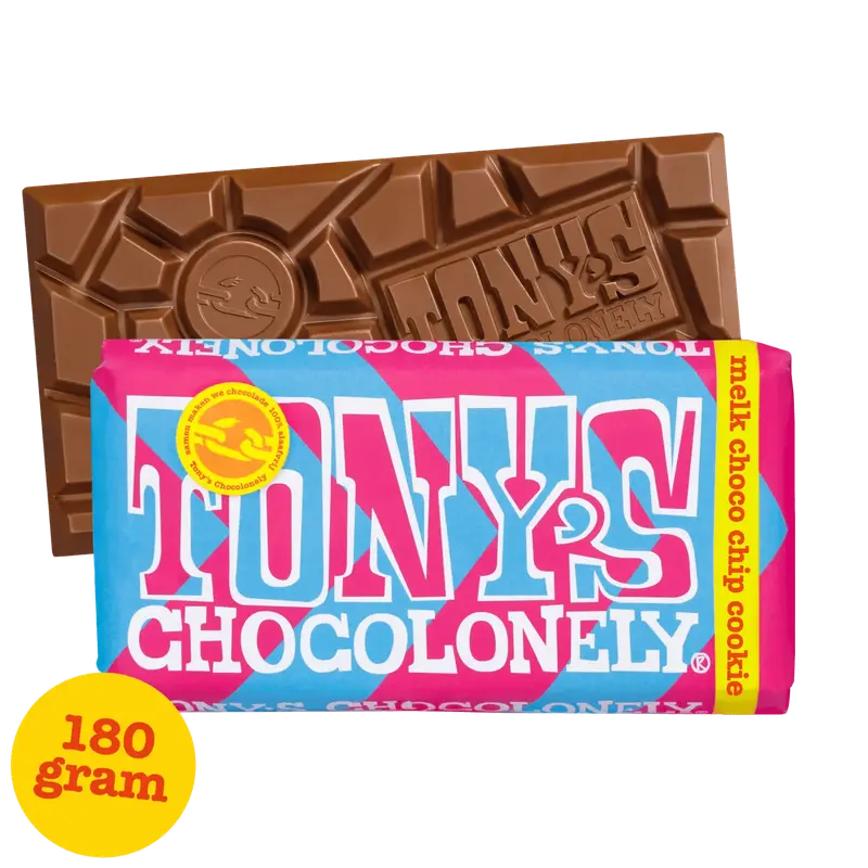 Chocolonely melk chocolate chip cookie