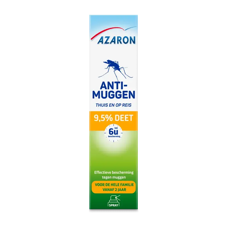 30% korting: Azaron Anti-Muggenspray Thuis en op Reis 9.5% DEET 100ml