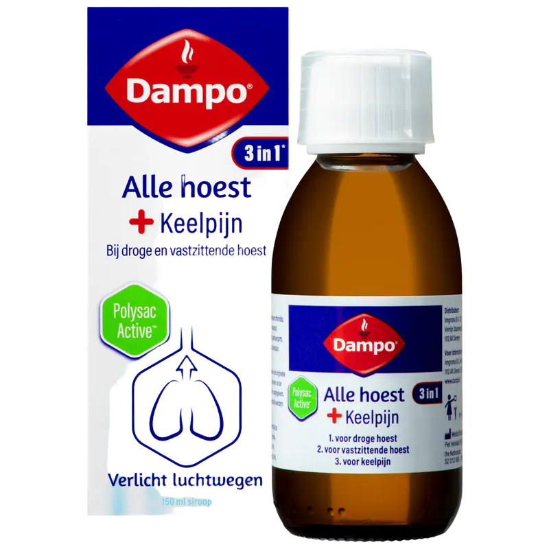 2x Dampo Alle Hoest +Keelpijn 150
