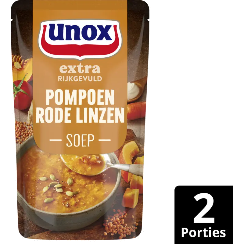 Pompoen Rode Linzen Soep - 570 ml