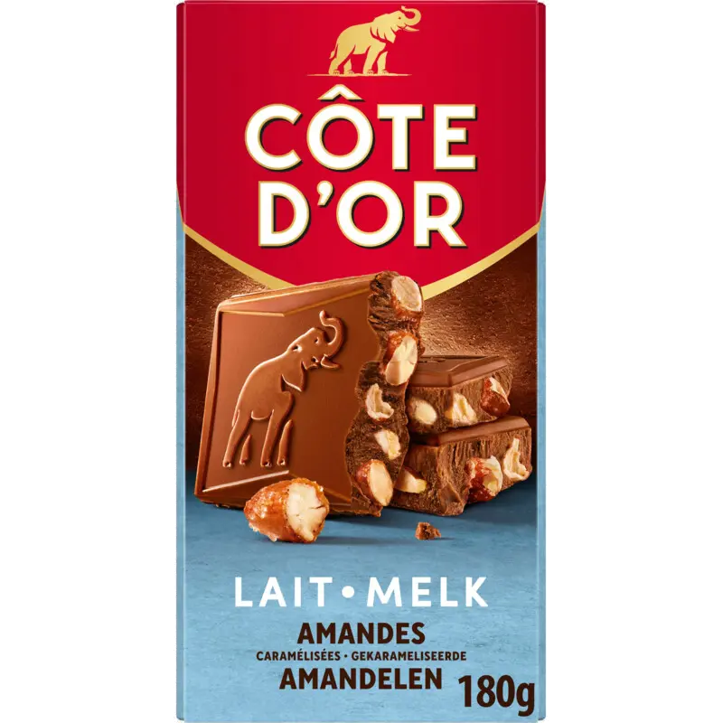 Reep melk gekarameliseerde amandelen