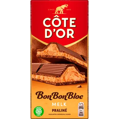 Bon bon bloc praline melk