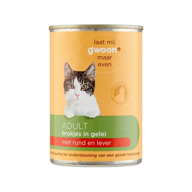 brokjes in gelei met rund & lever 405 g