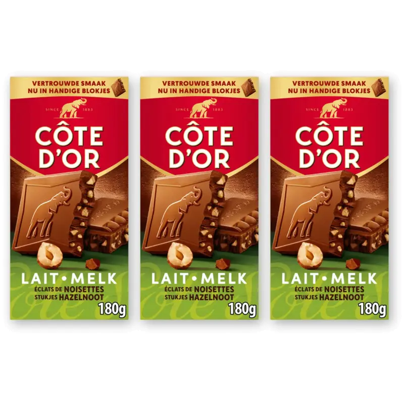 melk stukjes hazelnoot 3-pack