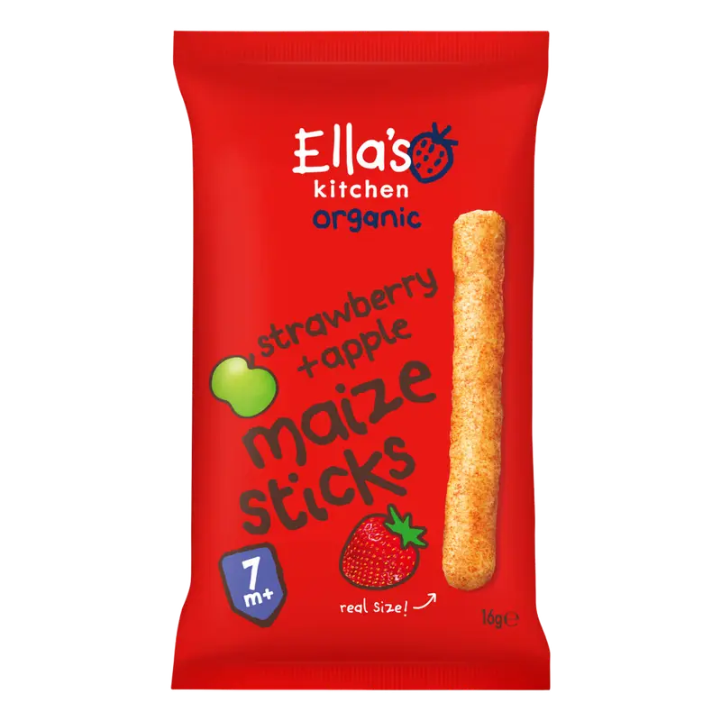 Maize sticks aardbei & appel 7m+