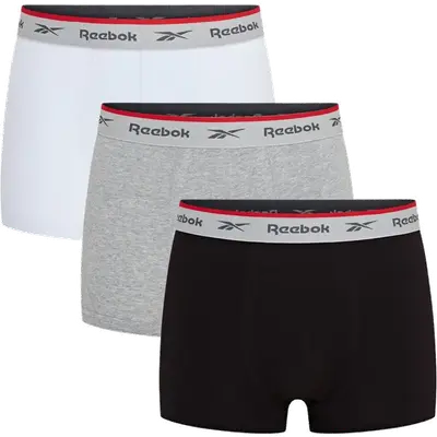 Ovetts boxershorts - zwart/grijs gemêleerd/wit - maat M