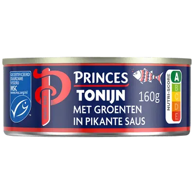 tonijn met groenten in pittige saus - 160 g